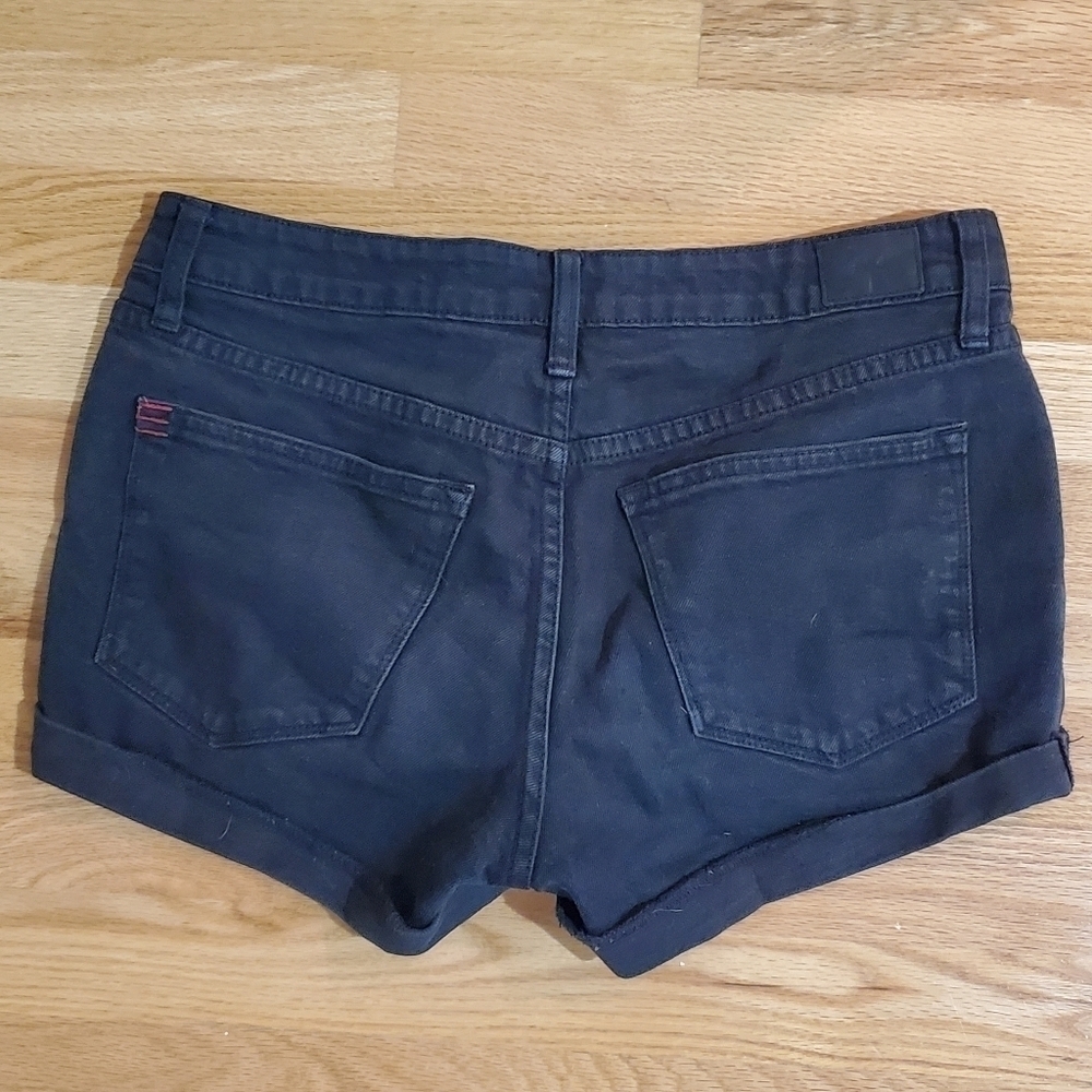 BDG Mid Rise Shortie Black Denim Shorts - Picture 2 of 6